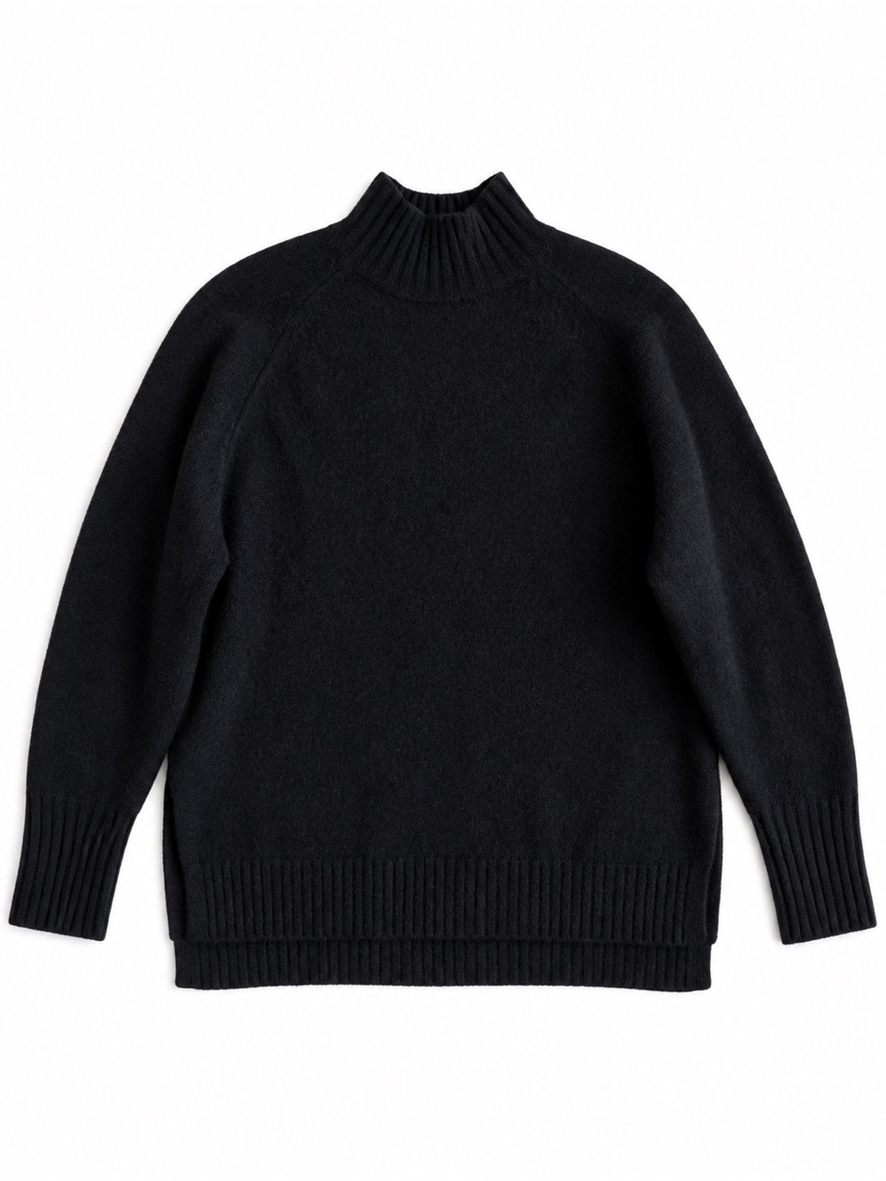 Polo Ralph Lauren Merino Wool Cashmere Mock Turtleneck Sweater Black Size Large